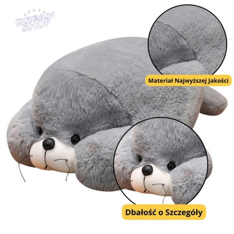 Pluszowa Maskotka Przytulanka Duża Foka Szara 29cm Pluszowa Maskotka Przytulanka Duża Foka Szara 29cm