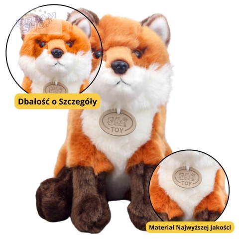 Pluszowa Maskotka Przytulanka Lis Rudo Brązowy 23cm