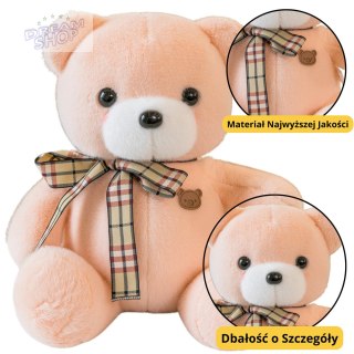 Pluszowa Maskotka Przytulanka Miś Z Kokardką Kremowy 23cm