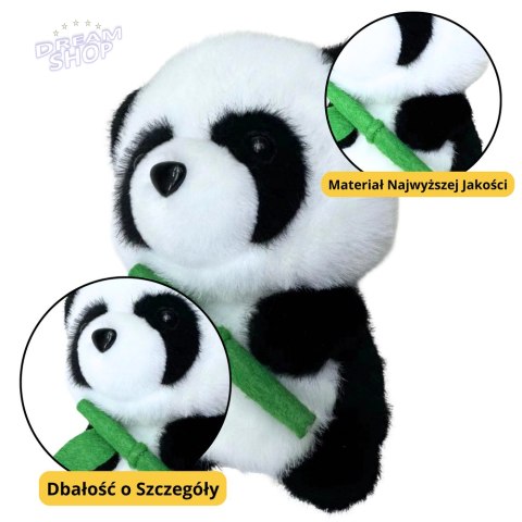 Pluszowa Maskotka Przytulanka Panda Z Bambusem 18cm Pluszowa Maskotka Przytulanka Panda Z Bambusem 18cm