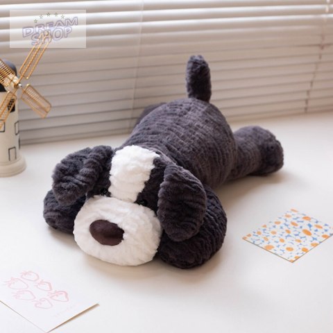 Pluszowa Maskotka Przytulanka Piesek Ciemnoszary 30cm