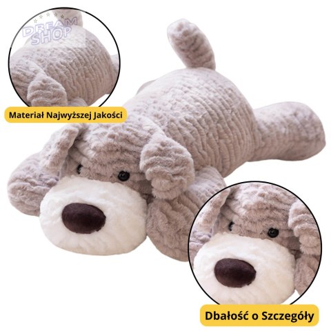 Pluszowa Maskotka Przytulanka Piesek Jasnoszary 30cm