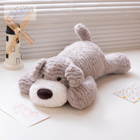 Pluszowa Maskotka Przytulanka Piesek Jasnoszary 30cm