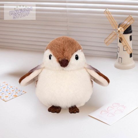 Pluszowa Maskotka Przytulanka Ptak Wróbel Brązowy 12cm