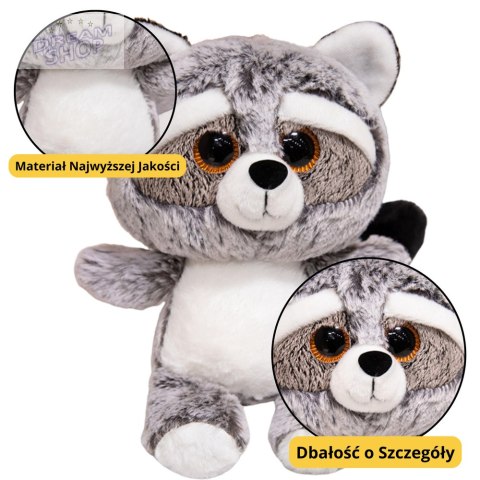 Pluszowa Maskotka Przytulanka Szop Duże Oczy 22cm