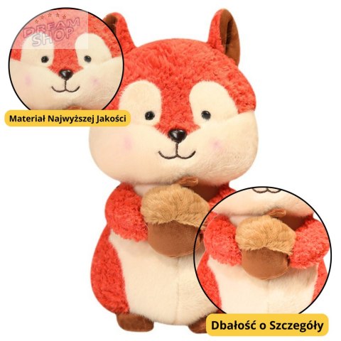 Pluszowa Maskotka Przytulanka Wiewiórka z Orzeszkiem 25cm