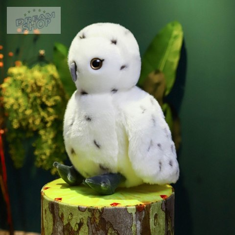 Pluszowa Sowa Ptak Pluszak Maskotka Przytulanka Biała 23cm