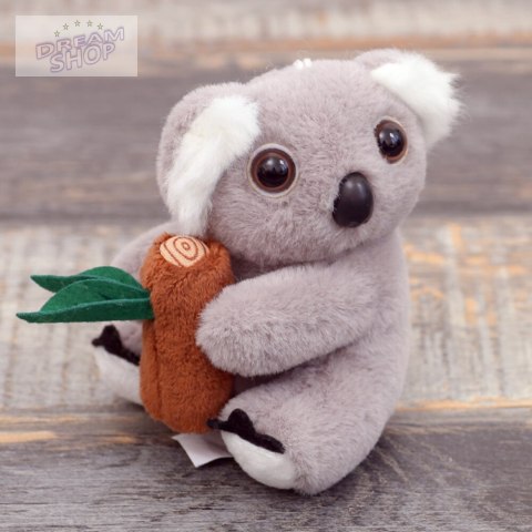 Pluszowy Brelok Koala z Gałęzią Szary Karabińczyk Złoty 12cm Pluszowy Brelok Koala z Gałęzią Szary Karabińczyk Złoty 12cm