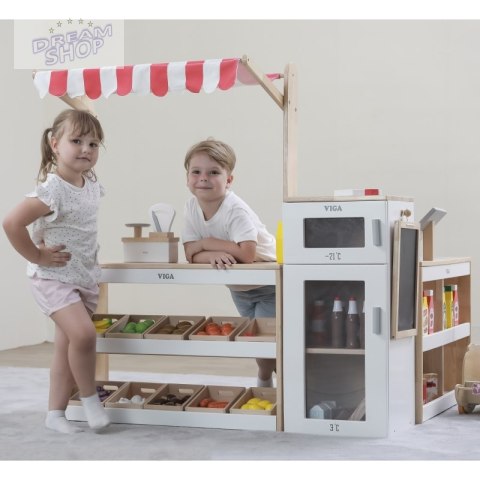 VIGA Drewniany Zestaw Stragan Sklep Supermarket XXL VIGA Drewniany Zestaw Stragan Sklep Supermarket XXL