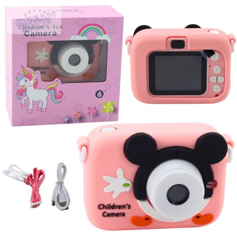Aparat Cyfrowy Dla Dzieci Myszka Różowy 48Mpx HD 1080P Aparat Cyfrowy Dla Dzieci Myszka Różowy 48Mpx HD 1080P