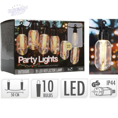 GIRLANDA OGRODOWA PARTY LIGHT 10LED EDISON GIRLANDA OGRODOWA PARTY LIGHT 10LED EDISON