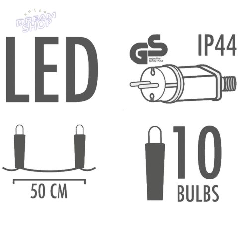 GIRLANDA OGRODOWA PARTY LIGHT 10LED EDISON GIRLANDA OGRODOWA PARTY LIGHT 10LED EDISON