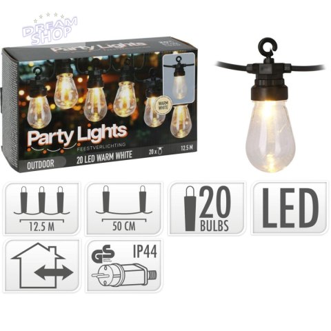 GIRLANDA OGRODOWA PARTY LIGHT 20LED/ 12,5M GIRLANDA OGRODOWA PARTY LIGHT 20LED/ 12,5M