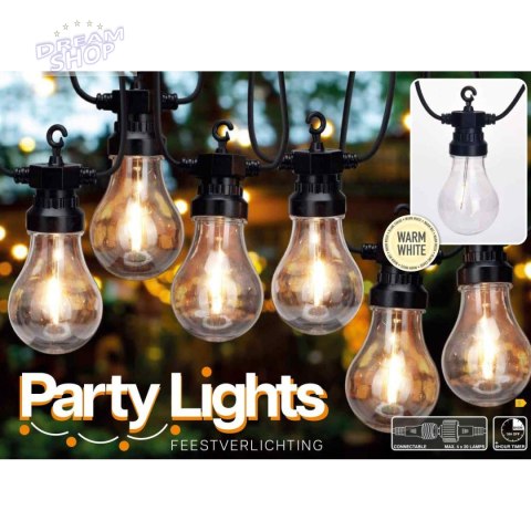 GIRLANDA OGRODOWA PARTY LIGHT 20LED A60 TIMER MOŻLIWOŚĆ ŁĄCZENIA GIRLANDA OGRODOWA PARTY LIGHT 20LED A60 TIMER MOŻLIWOŚĆ ŁĄCZENIA