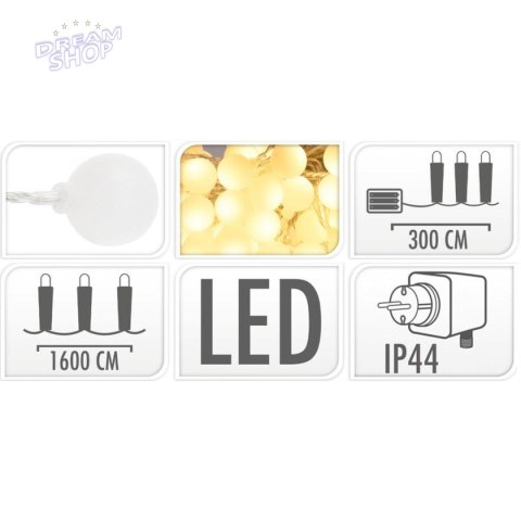 GIRLANDA OGRODOWA PARTY LIGHT 80LED CIEPŁY BIAŁY GIRLANDA OGRODOWA PARTY LIGHT 80LED CIEPŁY BIAŁY