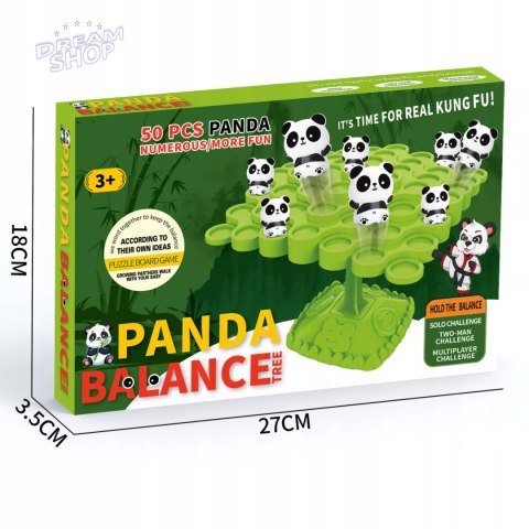 Gra Zręcznościowa Balansujące Skaczące Pandy Drzewo 50el dla dzieci 97A Gra Zręcznościowa Balansujące Skaczące Pandy Drzewo 50el dla dzieci 97A