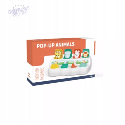 Interaktywna zabawka edukacyjna wyskakujące zwierzątka Pop-up 12m+ E009-1A Interaktywna zabawka edukacyjna wyskakujące zwierzątka Pop-up 12m+ E009-1A