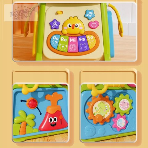 Kostka edukacyjna sorter pianinko sensoryczna labirynt zegar krokodyl MS007 Kostka edukacyjna sorter pianinko sensoryczna labirynt zegar krokodyl MS007
