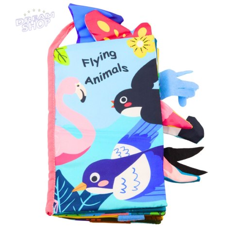 Miękka Książeczka Sensoryczna Ptaki Szeleszcząca Piszczałka Kolorowa