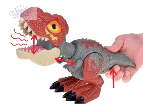 Ruchomy DINOZAUR Tyranozaur Rex Dźwięk + światło CZERWONY ZA5589 Ruchomy DINOZAUR Tyranozaur Rex Dźwięk + światło CZERWONY ZA5589