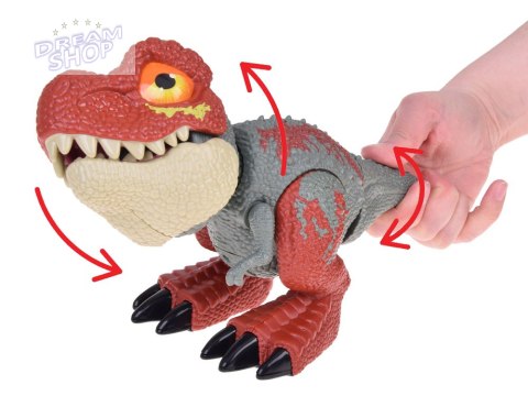 Ruchomy DINOZAUR Tyranozaur Rex Dźwięk + światło CZERWONY ZA5589 Ruchomy DINOZAUR Tyranozaur Rex Dźwięk + światło CZERWONY ZA5589