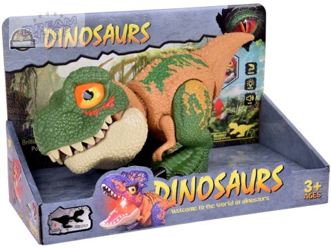 Ruchomy DINOZAUR Tyranozaur Rex Dźwięk + światło ZIELONY ZA5589 Ruchomy DINOZAUR Tyranozaur Rex Dźwięk + światło ZIELONY ZA5589
