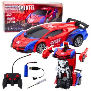 Samochód Robot Spider Pająk Zdalnie Sterowany 2w1 Światła Dźwięki