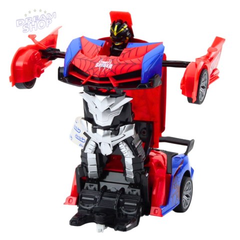 Samochód Robot Spider Pająk Zdalnie Sterowany 2w1 Światła Dźwięki Samochód Robot Spider Pająk Zdalnie Sterowany 2w1 Światła Dźwięki