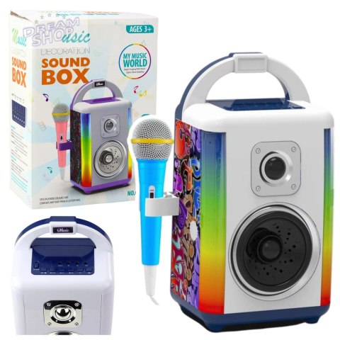 Zestaw Muzyczny Sound Box Mikrofon Głośnik Bluetooth MP3 Nagrywanie LED Zestaw Muzyczny Sound Box Mikrofon Głośnik Bluetooth MP3 Nagrywanie LED