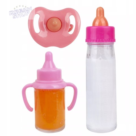 Zestaw magiczne butelki mleko i sok + smoczek do karmienia lalki HX853-1 Zestaw magiczne butelki mleko i sok + smoczek do karmienia lalki HX853-1