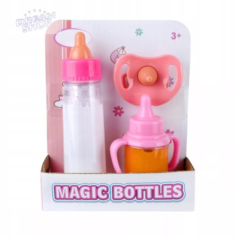 Zestaw magiczne butelki mleko i sok + smoczek do karmienia lalki HX853-1 Zestaw magiczne butelki mleko i sok + smoczek do karmienia lalki HX853-1