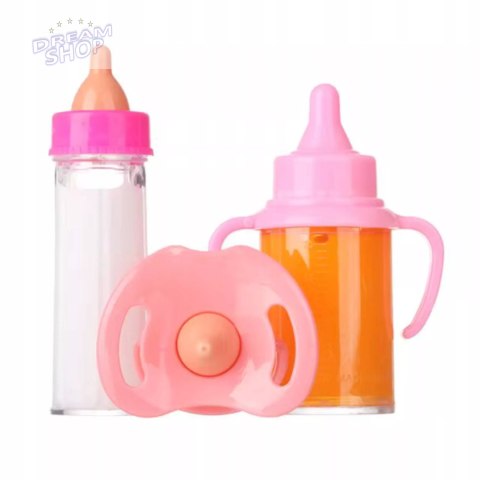 Zestaw magiczne butelki mleko i sok + smoczek do karmienia lalki HX853-1 Zestaw magiczne butelki mleko i sok + smoczek do karmienia lalki HX853-1