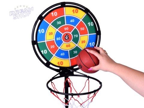 Zestaw sportowy 3w1 Rzucaj do celu! Stojak do koszykówki + akcesoria SP0830 Zestaw sportowy 3w1 Rzucaj do celu! Stojak do koszykówki + akcesoria SP0830