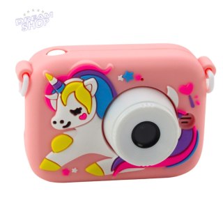 Aparat Cyfrowy Dla Dzieci Jednorożec Różowy 48Mpx HD 1080P