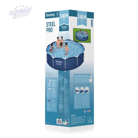 Basen Stelażowy 366 x 76 cm Bestway 56706 Basen Stelażowy 366 x 76 cm Bestway 56706