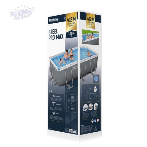 Basen Stelażowy 412 x 201 x 122 cm Bestway 56456 Basen Stelażowy 412 x 201 x 122 cm Bestway 56456
