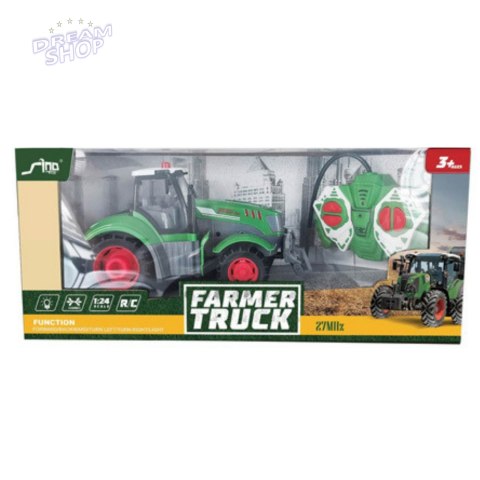 Ciągnik Traktor Rolniczy Zdalnie Sterowany RC Zielony 1:24 Ciągnik Traktor Rolniczy Zdalnie Sterowany RC Zielony 1:24