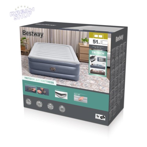 Dmuchany Materac 203 x 152 x 51 cm Bestway 6713I Dmuchany Materac 203 x 152 x 51 cm Bestway 6713I