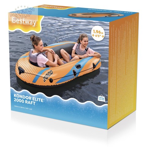 Dmuchany Ponton 193 x 106 x 31 cm Bestway 61139 Dmuchany Ponton 193 x 106 x 31 cm Bestway 61139