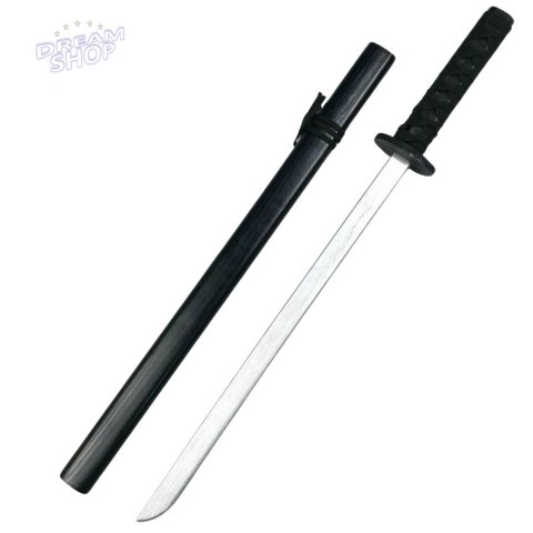 Drewniana Katana Miecz Do Zabawy Treningu Rekwizyt Czarny 70cm Drewniana Katana Miecz Do Zabawy Treningu Rekwizyt Czarny 70cm