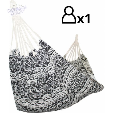 HAMAK OGRODOWY 1 OSOBOWY 200x100CM ETNO Z POKROWCEM 1063980 HAMAK OGRODOWY 1 OSOBOWY 200x100CM ETNO Z POKROWCEM 1063980