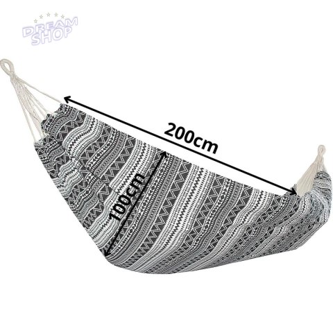 HAMAK OGRODOWY 1 OSOBOWY 200x100CM ETNO Z POKROWCEM 1063980 HAMAK OGRODOWY 1 OSOBOWY 200x100CM ETNO Z POKROWCEM 1063980