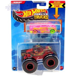 Hot Wheels Monster Trucks Pojazd 1:64 + auto JCG31