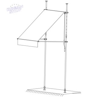 MARKIZA OGRODOWA NA TARAS BALKON REGULOWANA 250X120CM
