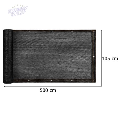 Osłona balkonowa LUARO mata maskująca siatka cieniująca na balkon taras 150g/m2 105x500cm UV Osłona balkonowa LUARO mata maskująca siatka cieniująca na balkon taras 150g/m2 105x500cm UV
