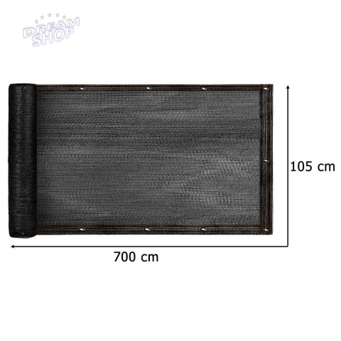Osłona balkonowa LUARO mata maskująca siatka cieniująca na balkon taras 150g/m2 105x700cm UV + Trytytki Osłona balkonowa LUARO mata maskująca siatka cieniująca na balkon taras 150g/m2 105x700cm UV + Trytytki