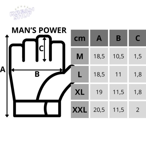 RĘKAWICE FITNESS MAN'S POWER R.M ENERO FIT RĘKAWICE FITNESS MAN'S POWER R.M ENERO FIT
