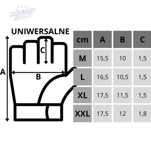 RĘKAWICE FITNESS UNIWERSALNE R.XXL ENERO FIT RĘKAWICE FITNESS UNIWERSALNE R.XXL ENERO FIT