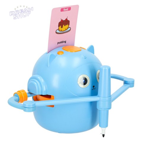 Robot edukacyjny interaktywny nauka rysowania pisania zestaw fiszki mazaki niebieski Robot edukacyjny interaktywny nauka rysowania pisania zestaw fiszki mazaki niebieski