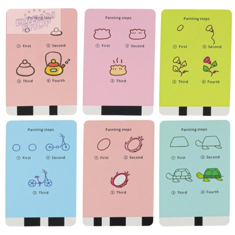 Robot edukacyjny interaktywny nauka rysowania pisania zestaw fiszki mazaki niebieski Robot edukacyjny interaktywny nauka rysowania pisania zestaw fiszki mazaki niebieski